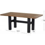 Yasmani 180x90cm stůl zahradní jídelní Hartman – Sleviste.cz