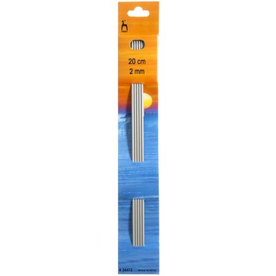 Pony ponožková jehlice PONY, hliníková, 5 kusů, délka 20cm, velikost 4mm – Zboží Mobilmania