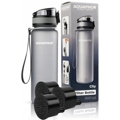 Aquaphor City 0,5 l šedá + náplně 3 ks – Sleviste.cz