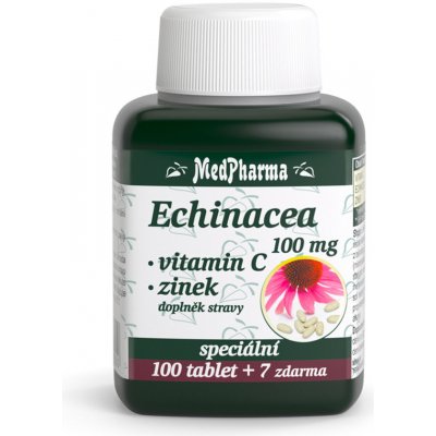 MedPharma Echinacea 100 mg + vitamín C + zinek 107 tablet – Hledejceny.cz