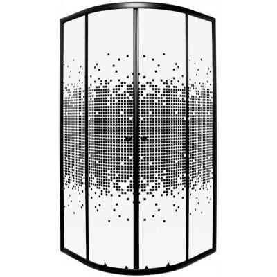 KERRA Sprchový kout Černý Pixel 80 (bez vaničky) 5907548117359 – Zboží Dáma