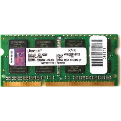 Kingston SODIMM DDR3 2GB 1066MHz CL7 KVR1066D3S7/2G 001.A02LF KVR1066D3S7/2G 001.A02LF