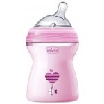 Chicco Natural Feeling kojenecká láhev růžová 250ml – Zbozi.Blesk.cz