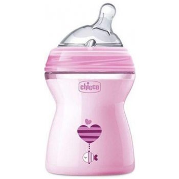 Chicco Natural Feeling kojenecká láhev růžová 250ml