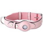 Petify Kožený obojek pro psa Buddy s pouzdrem na AirTag – Zboží Dáma