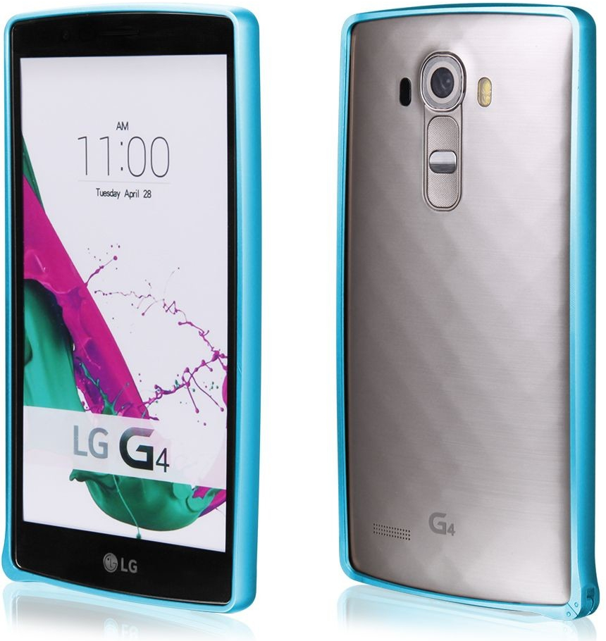 Pouzdro QULT Case LG G4 H815 BUMPER METAL modré