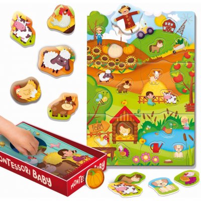Lisciani Montessori BABY BOX THE FARM Vkládačka farma – Zboží Dáma