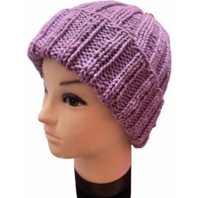 Čepice ručně pletená fialová – Hledejceny.cz