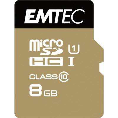 Emtec microSDHC 8 GB ECMSDM8GHC10GP – Zboží Mobilmania