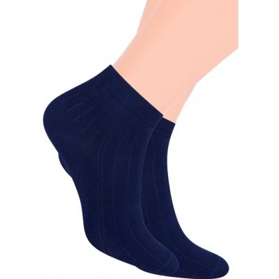 STEVEN kotníkové ponožky 054/100 modrá tmavá