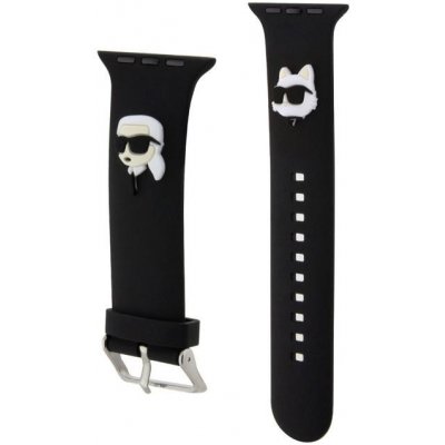 Karl Lagerfeld Karl and Choupette Head NFT Řemínek pro Apple Watch 38/40/41 Black – Zboží Mobilmania