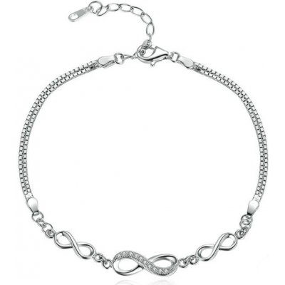 Grace Silver Jewellery stříbrný Triple Infinity nekonečno NR-SCB037 stříbrná