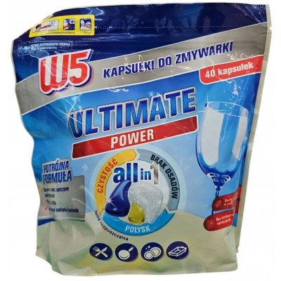 W5 Ultimate Power All in1 kapsle do myčky 40 ks – Hledejceny.cz