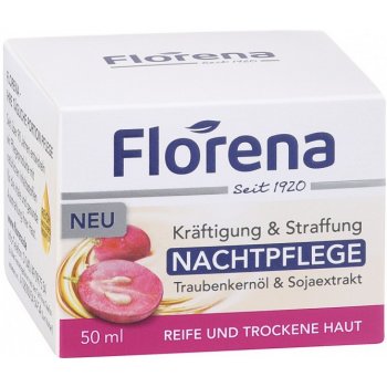 Florena noční krém olej z hroznových semínek a sójový extrakt 50 ml