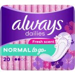 Always Dailies Normal To Go Fresh slipové vložky 20 ks – Hledejceny.cz
