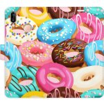 Pouzdro iSaprio Flip s kapsičkami na karty - Donuts Pattern 02 Huawei P20 Lite