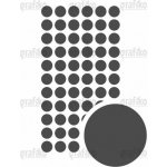 Grafiko | Samolepící kolečka - ŠEDÁ - aršík 60ks ø 10 mm – Hledejceny.cz