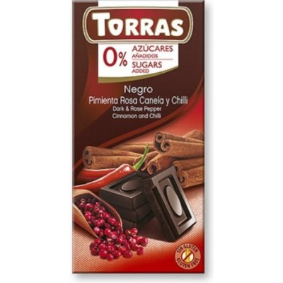 Torras ES Torras čokoláda DIA hořká ček. s chilli 75 g