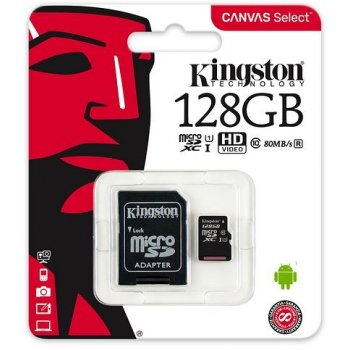 Kingston Canvas Select microSDXC 128 GB UHS-I U1 SDCS/128GB