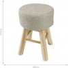 Vlizelín a vatelín Dřevěná polstrovaná stolička - taburet 28x42 cm