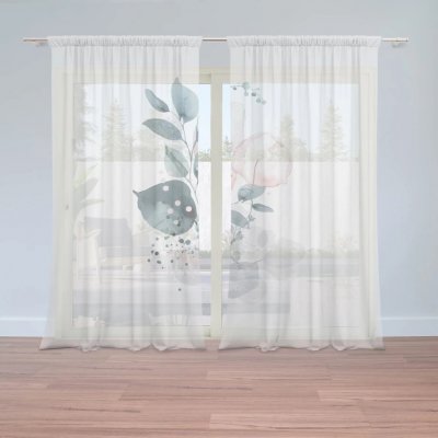 Sablio Záclony Květinová abstrakce: 2ks 150x250cm – Hledejceny.cz