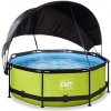 Bazén EXIT Frame Pool 244x76cm Lime + Canopy