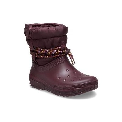 Crocs Classic Neo Puff Luxe Boot W 207312 Bordó – Zboží Dáma