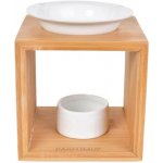 Dedra aroma lampa na bambusovém stojanu bílá keramika & přírodní elegance – Hledejceny.cz