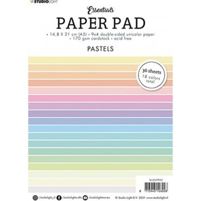 Studio Light Blok barevných papírů Studio Light A5 36 l. pastelové barvy – Zboží Mobilmania