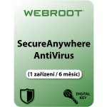 Webroot SecureAnywhere AntiVirus 1 lic. 6 měsíc (WSAAV1-6H) – Hledejceny.cz