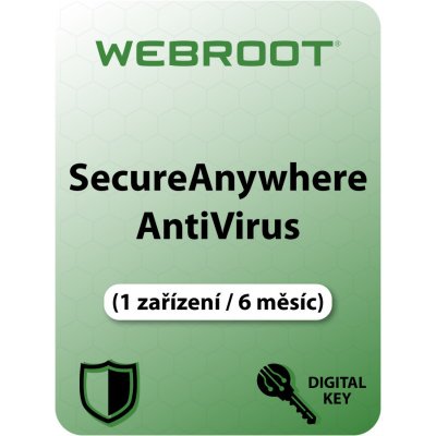 Webroot SecureAnywhere AntiVirus 1 lic. 6 měsíc (WSAAV1-6H) – Hledejceny.cz