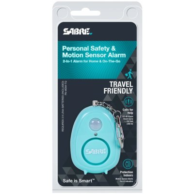 Sabre Red Osobní alarm s detektorem pohybu Tyrkysová – Sleviste.cz
