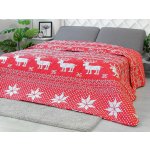 Xpose přehoz na postel Vánoce červený 220 x 240 cm – Zboží Mobilmania