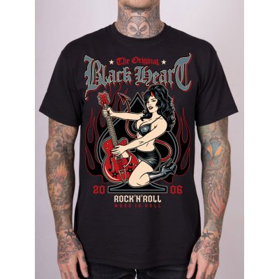 Motorkářské triko Black Heart Hell Cat černá – Hledejceny.cz