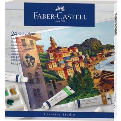 Olejové barvy Faber-Castell 24 barev, tuba 20 ml – Zboží Mobilmania