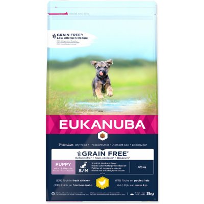 Eukanuba Puppy Small & Medium Grain Free Chicken 12 kg​ – Hledejceny.cz