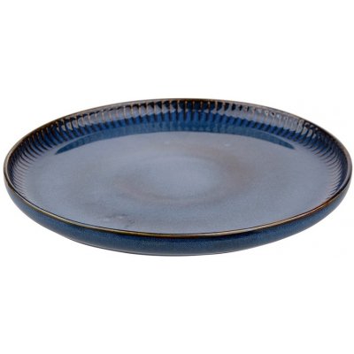 Altom Porcelánový mělký talíř Reactive Stripes modrá 26 cm