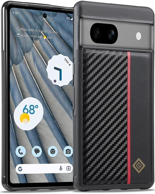 PROTEMIO 62235 CARBON IC Ochranný obal pro Google Pixel 7a černý