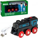 BRIO černá lokomotiva se zdrojem a mini USB 33599 – Hledejceny.cz