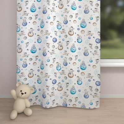 Biante Dětský bavlněný závěs Sandra SA-644 Malý modrý princ na bílém 150x150 cm – Hledejceny.cz