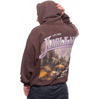 Karl Kani Small Signature OS Washed Heavy Sweat Landscape Hoodie brown