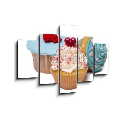 Obraz 5D pětidílný - 150 x 100 cm - original and creative cupcake designs originální a kreativní design košíčku – Zbozi.Blesk.cz
