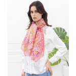 Classic Scarf Paisley šála na krk růžová s barevnými květinami vzorem – Hledejceny.cz