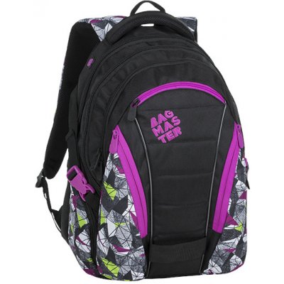Bagmaster Bag 9 B studentský batoh růžovo zelená – Zboží Mobilmania