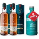 Glenfiddich 18y 2x 0,7 l a Bruichladdich The Classic Laddie 0,7 l (set)