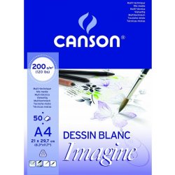 Canson Imagine skicák lepený 50 listů 200g A4