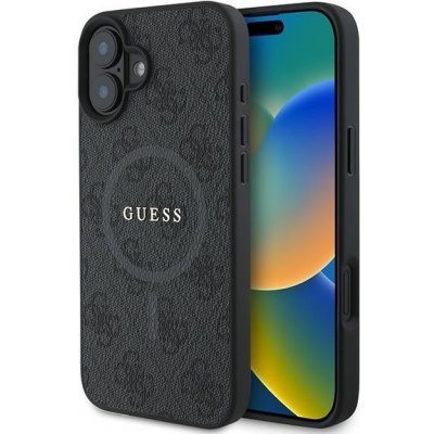 Guess 4G Ring Classic Logo MagSafe na iPhone 16 Plus GUHMP16MG4GFRK - černý KF2340444 – Zboží Živě