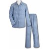 Pánské pyžamo Luiz 329 Charles pánské pyžamo dlouhé propínací sv.modré