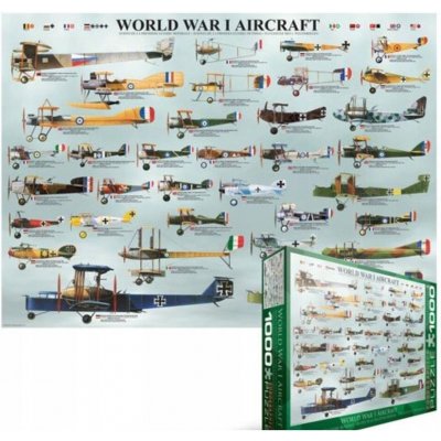 EuroGraphics Letadla 1. světové války World War I Aircrafts 1000 dílků – Zboží Dáma
