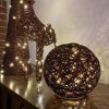 Vánoční osvětlení Mat Dekorace KOULE 15cm kov. 15LED s časovačem HN
